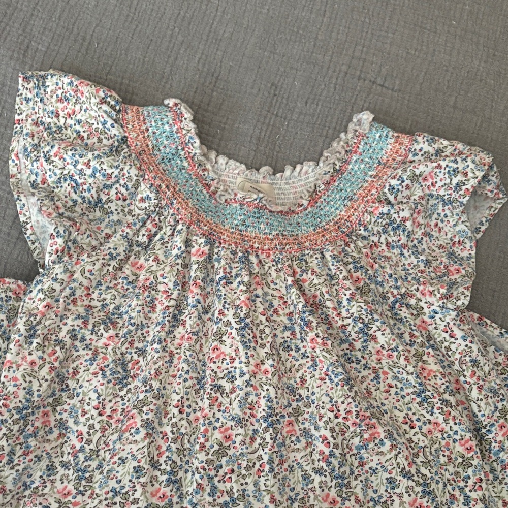 Peek Floral Ruffle Sleeve Kids Blouse